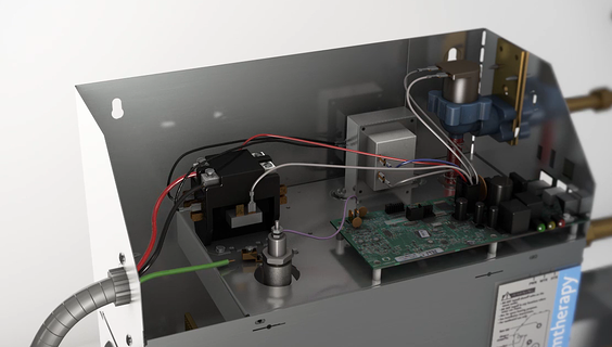 Install electricity into the steam room