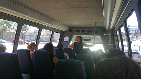 Martha Orellana of Mr. Steam hosting BlogTour LA