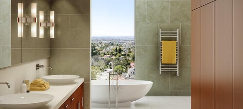 Master Bathroom Design Ideas: Free Standing Tubs and Towel Warmers