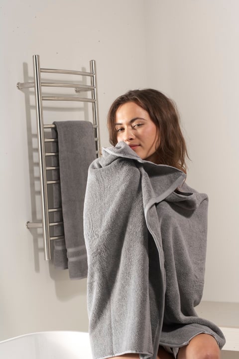 Mr Steam Answers 15 Towel Warmer Questions   Simone Grey Towel With W336 