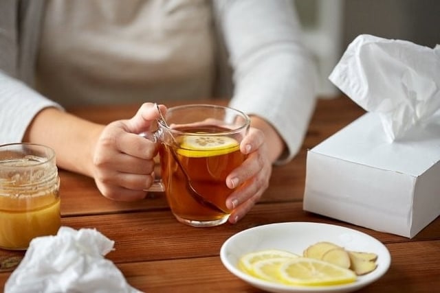 Herbal tea can be great for calming allergies.
