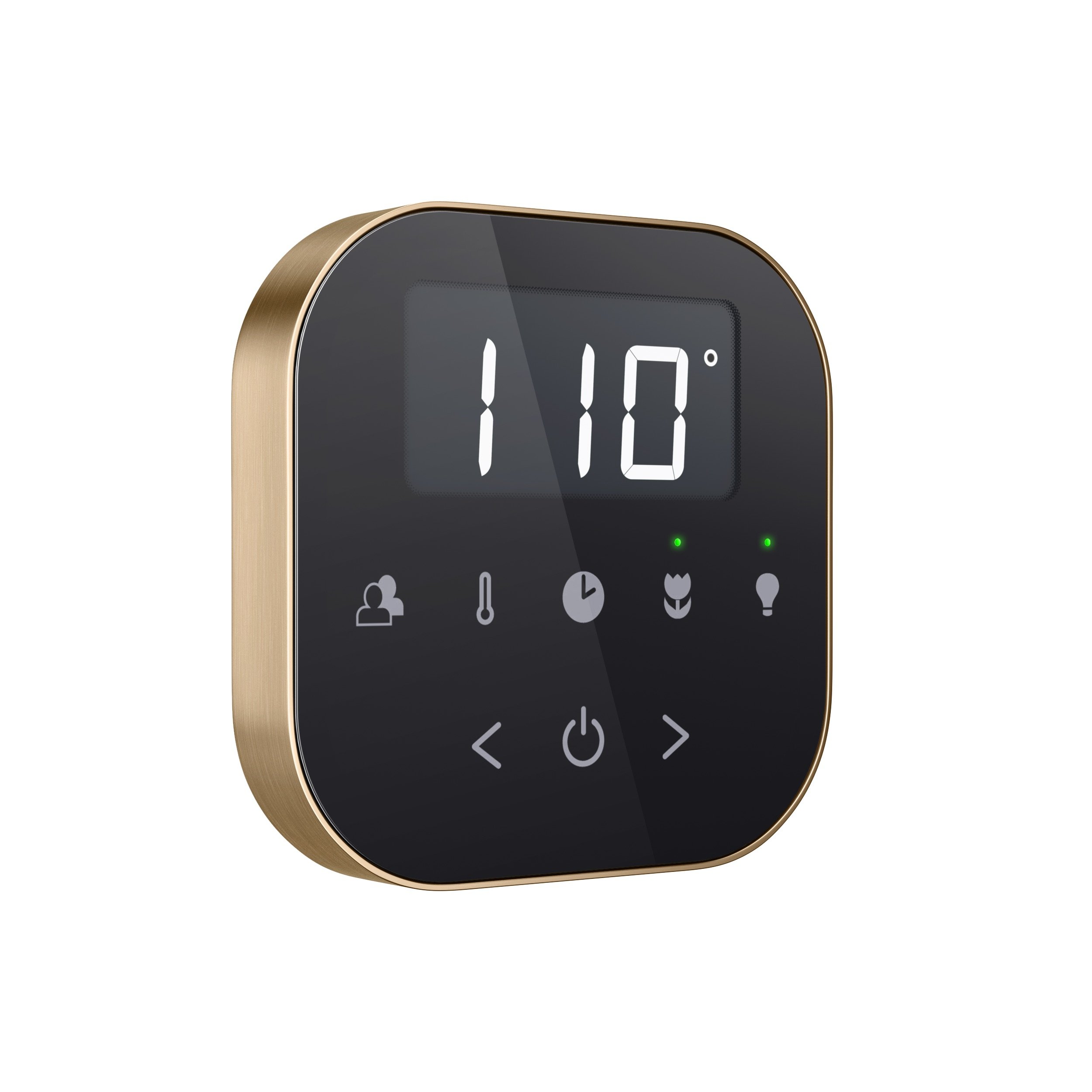MrSteam AirTempo Control Black PB Angled Isolated