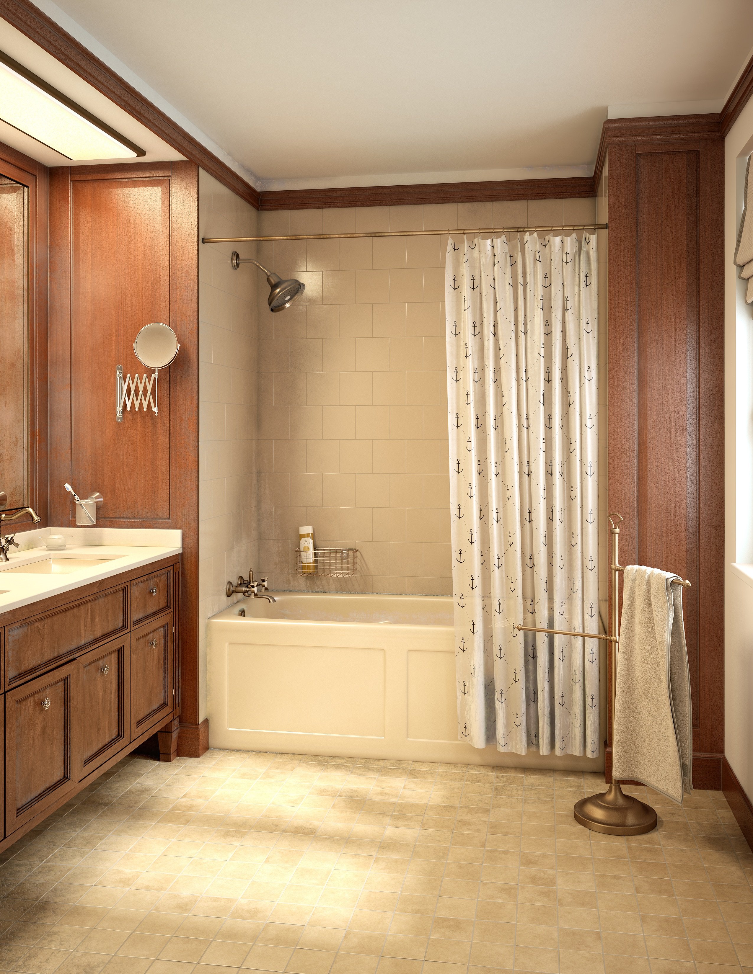 Family Bathroom Before Remodel and MrSteam
